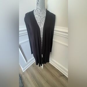 Lane Bryant Womens Black Soft Long Open Cardigan Size 22/24